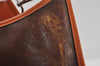 Authentic HERMES Leather Evelyne GM Shoulder Bag Brown 0960J