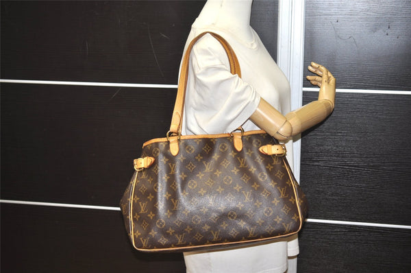Authentic Louis Vuitton Monogram Batignolles Horizontal Tote Bag M51154 LV 0961J