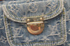 Auth Louis Vuitton Monogram Denim Baggy PM Shoulder Bag Blue M95049 LV 0961K