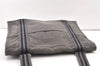 Authentic HERMES Fourre Tout Bassus MM Shoulder Cross Body Bag Canvas Gray 0962K