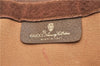 Authentic GUCCI Web Sherry Line Clutch Hand Bag Purse GG PVC Leather Brown 0963G