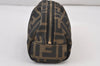 Authentic FENDI Vintage Zucca Pouch Purse Canvas Leather Brown Junk 0963K