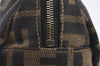 Authentic FENDI Vintage Zucca Pouch Purse Canvas Leather Brown Junk 0963K