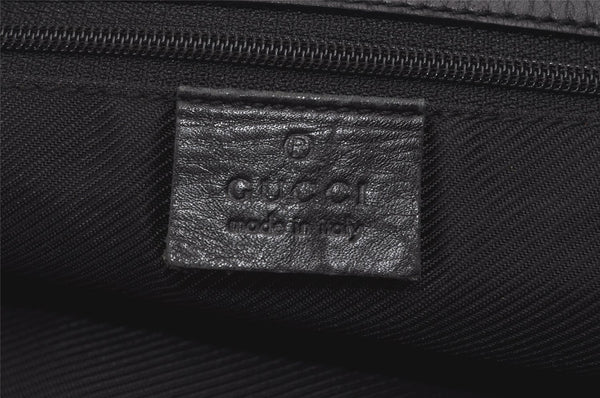 Authentic GUCCI Vintage Shoulder Tote Bag GG Canvas Leather 31243 Black 0965I