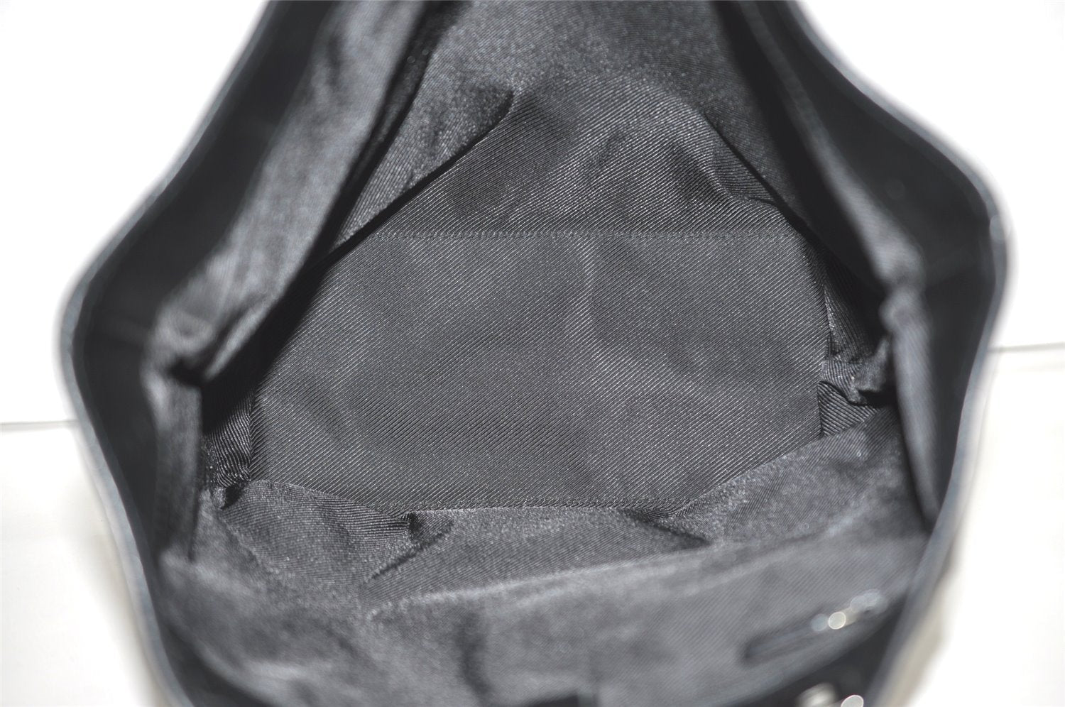 Authentic GUCCI Vintage Shoulder Tote Bag GG Canvas Leather 31243 Black 0965I