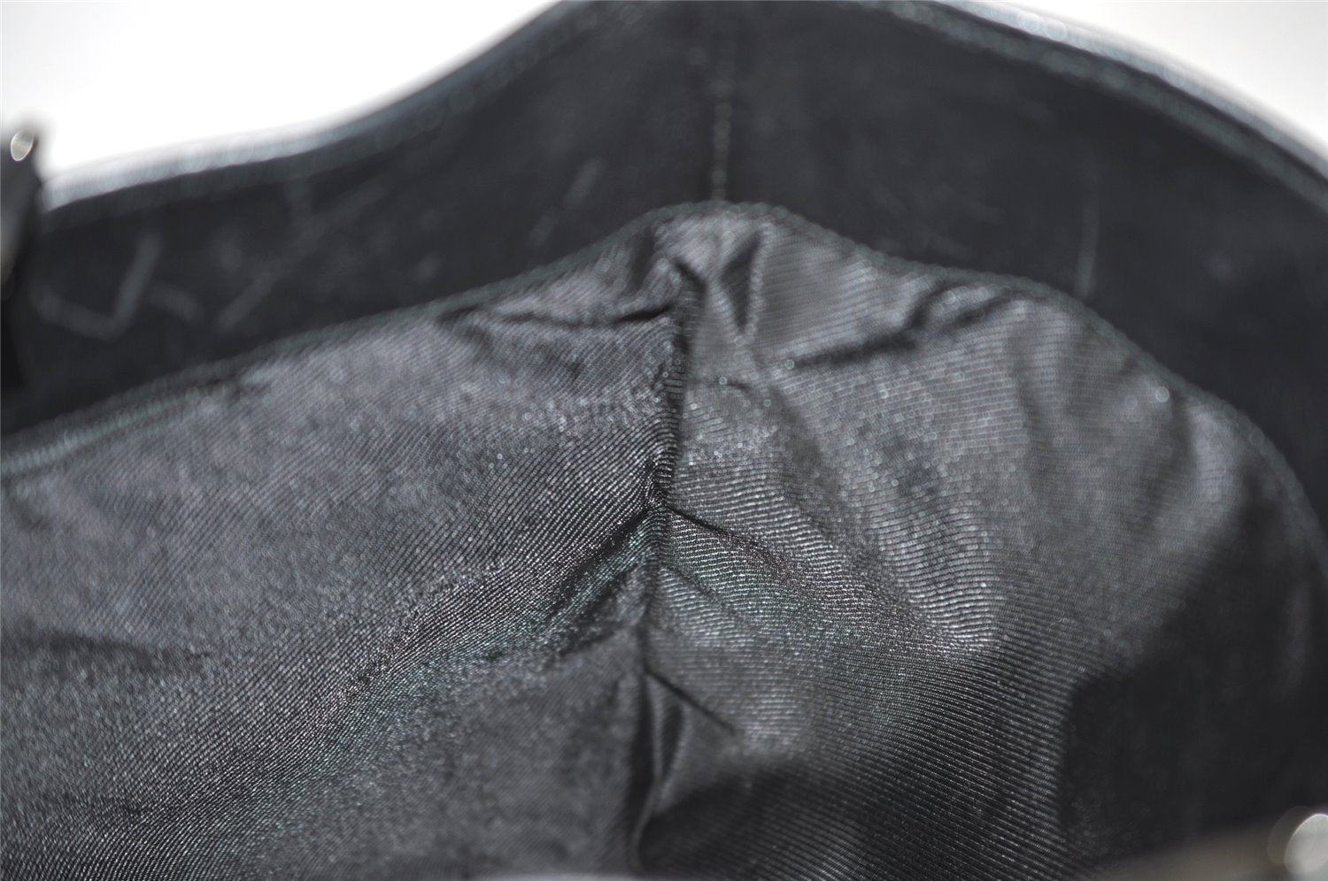 Authentic GUCCI Vintage Shoulder Tote Bag GG Canvas Leather 31243 Black 0965I