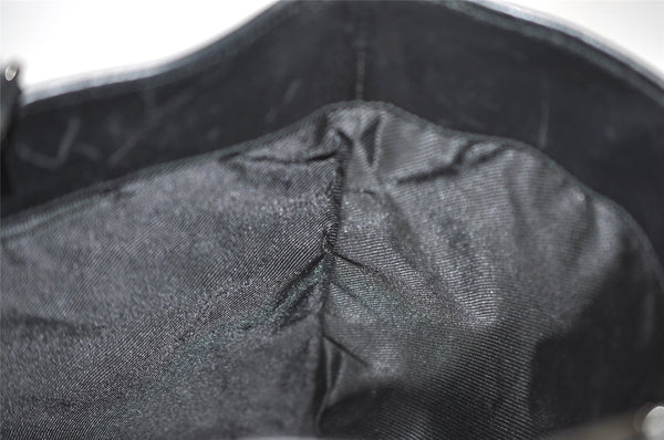 Authentic GUCCI Vintage Shoulder Tote Bag GG Canvas Leather 31243 Black 0965I