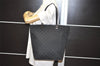 Authentic GUCCI Vintage Shoulder Tote Bag GG Canvas Leather 31243 Black 0965I