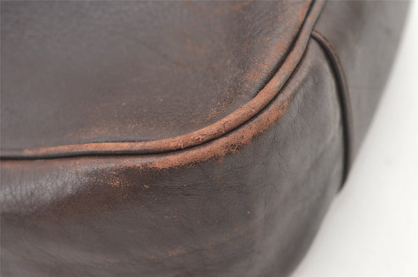 Authentic GUCCI Vintage Bamboo Shoulder Hand Bag Purse Leather Brown Junk 0965K