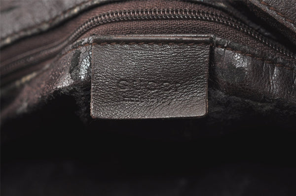 Authentic GUCCI Vintage Bamboo Shoulder Hand Bag Purse Leather Brown Junk 0965K