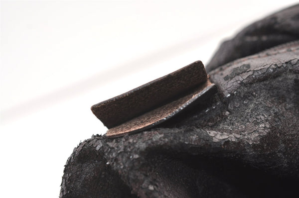 Authentic GUCCI Vintage Bamboo Shoulder Hand Bag Purse Leather Brown Junk 0965K