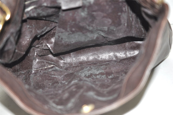 Authentic GUCCI Vintage Bamboo Shoulder Hand Bag Purse Leather Brown Junk 0965K