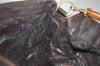 Authentic GUCCI Vintage Bamboo Shoulder Hand Bag Purse Leather Brown Junk 0965K