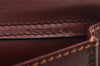 Authentic Cartier Must de Cartier Leather Shoulder Cross Bag Bordeaux Red 0966I