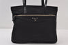 Authentic PRADA VELA SPORT Nylon Tessuto Leather Tote Bag BR2911 Black 0966J