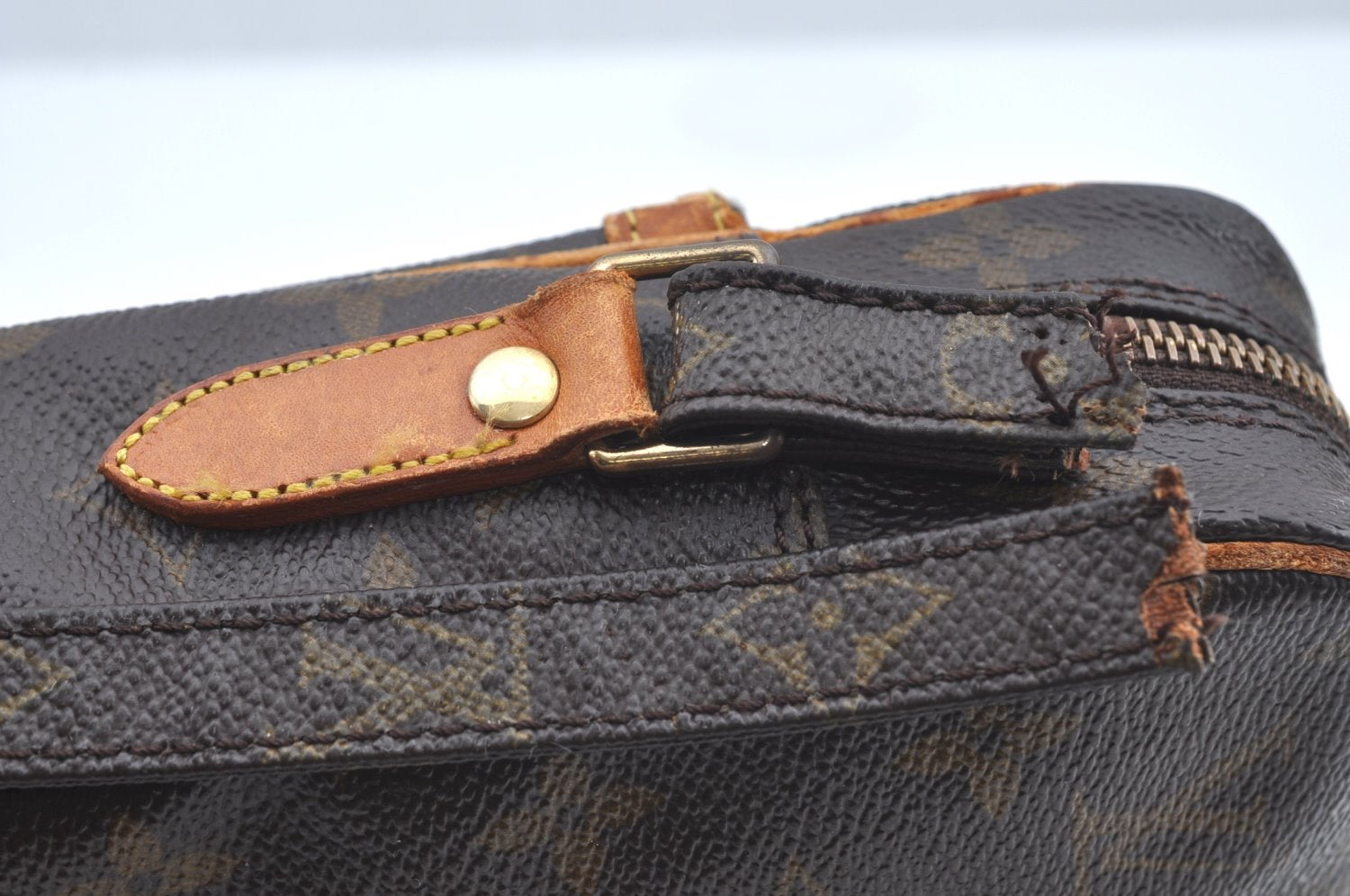 Authentic Louis Vuitton Monogram Danube Shoulder Cross Bag M45266 Junk 0967I