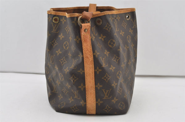 Authentic Louis Vuitton Monogram Petit Noe M42226 Shoulder Drawstring Bag 0969J