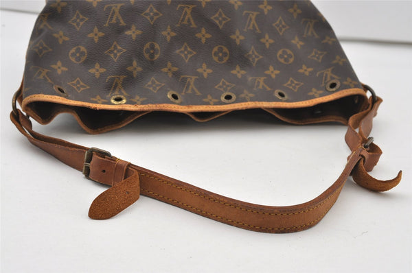 Authentic Louis Vuitton Monogram Petit Noe M42226 Shoulder Drawstring Bag 0969J