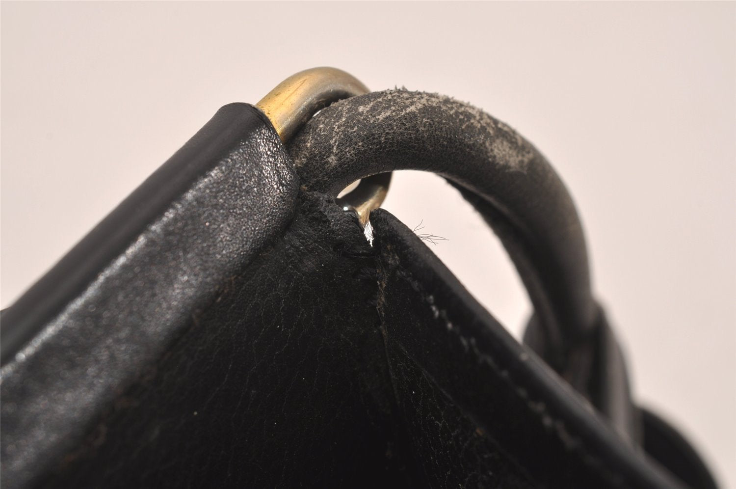 Authentic Christian Dior Shoulder Cross Body Bag Purse Leather Black CD 0970I