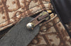 Authentic Christian Dior Trotter Boston Travel Bag Canvas Leather Brown 0970K