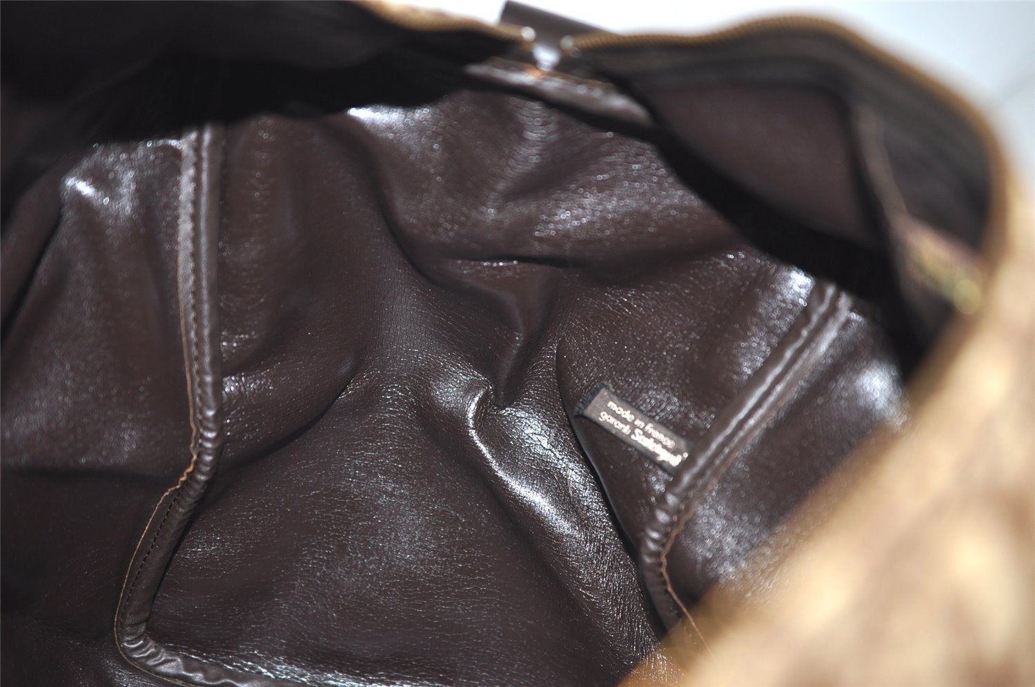 Authentic Christian Dior Trotter Boston Travel Bag Canvas Leather Brown 0970K