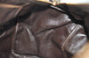 Authentic Christian Dior Trotter Boston Travel Bag Canvas Leather Brown 0970K