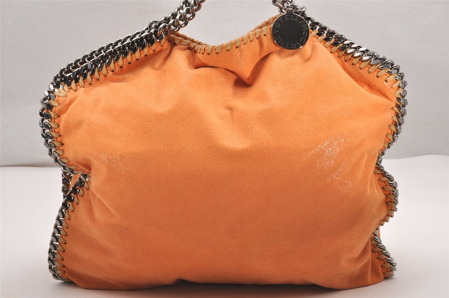 Authentic Stella McCartney Falabella Shoulder Hand Bag Leather Orange 0971J