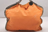 Authentic Stella McCartney Falabella Shoulder Hand Bag Leather Orange 0971J