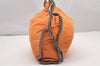 Authentic Stella McCartney Falabella Shoulder Hand Bag Leather Orange 0971J