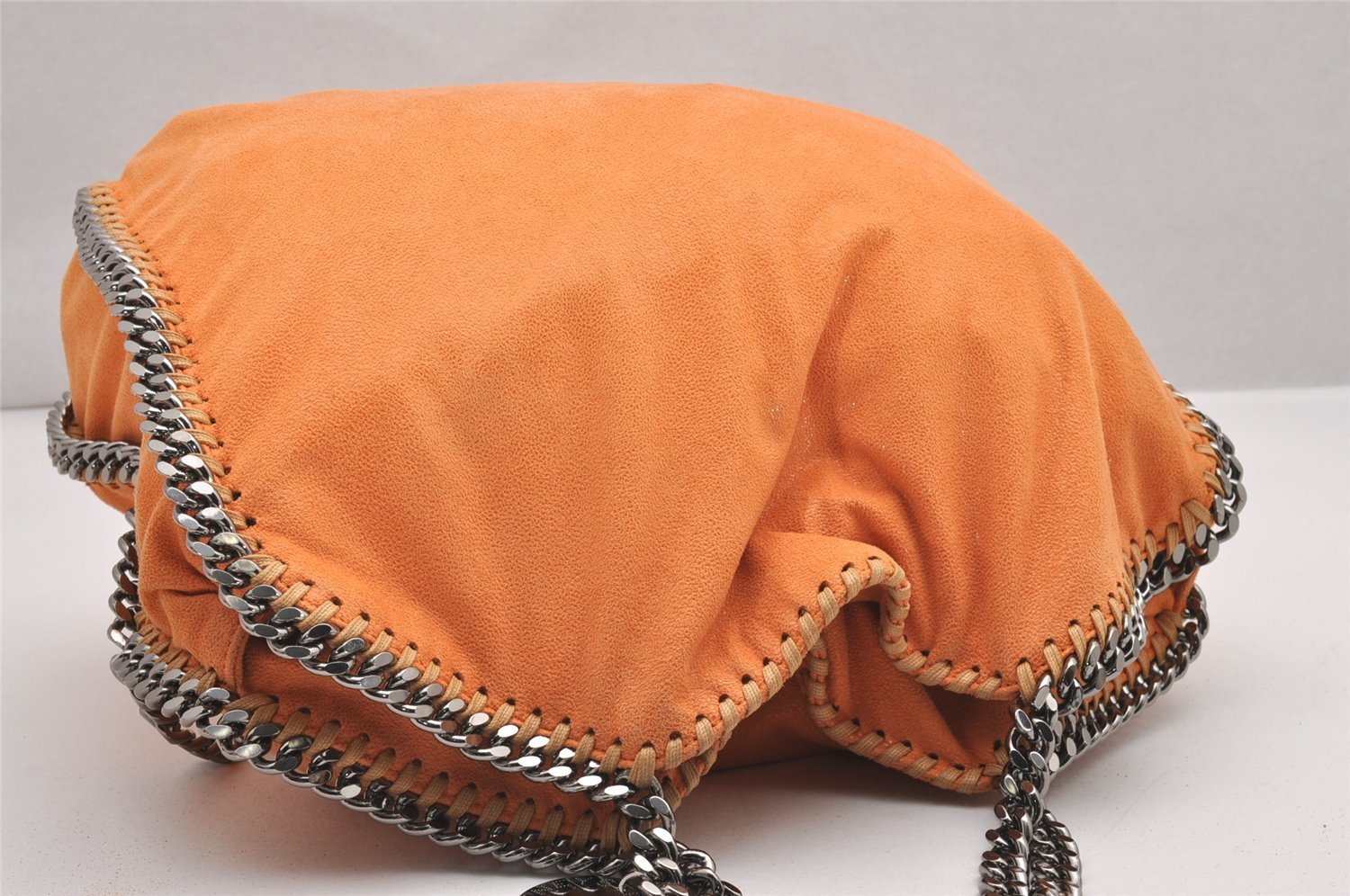 Authentic Stella McCartney Falabella Shoulder Hand Bag Leather Orange 0971J