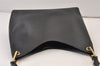 Authentic GUCCI Vintage Bamboo Shoulder Hand Bag Purse Leather Black 0971K