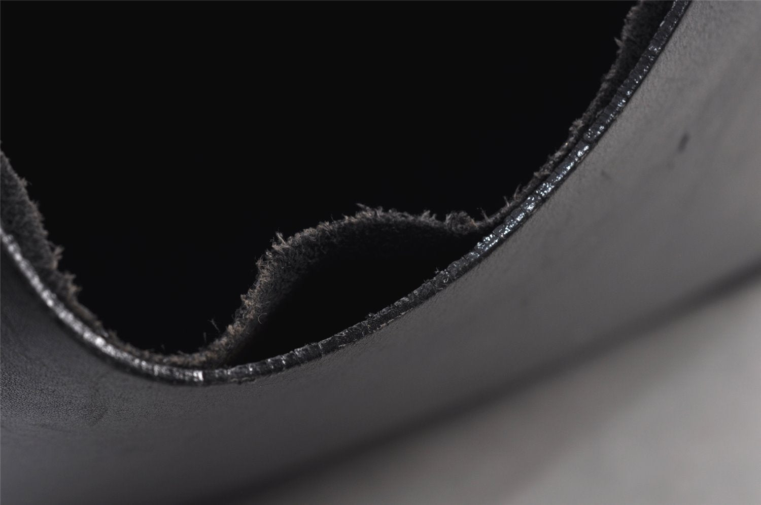 Authentic GUCCI Vintage Bamboo Shoulder Hand Bag Purse Leather Black 0971K