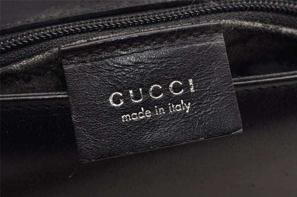 Authentic GUCCI Vintage Shoulder Bag Purse Leather Black Junk 0972I