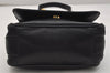 Authentic GUCCI Vintage Shoulder Cross Body Bag Purse Leather Black Junk 0973K