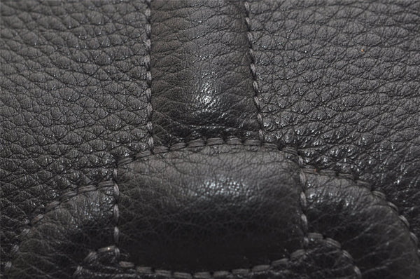 Authentic GUCCI Vintage Shoulder Cross Body Bag Purse Leather Black Junk 0973K