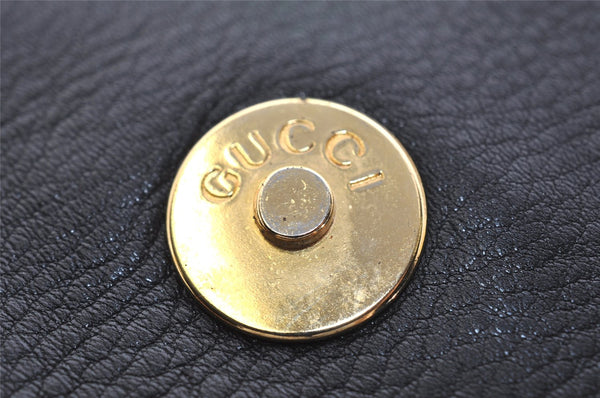 Authentic GUCCI Vintage Shoulder Cross Body Bag Purse Leather Black Junk 0973K