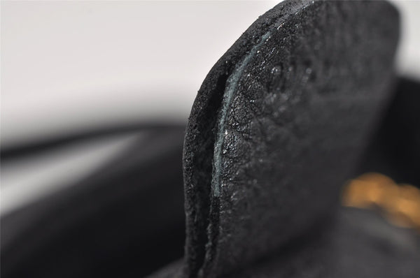 Authentic GUCCI Vintage Shoulder Cross Body Bag Purse Leather Black Junk 0973K