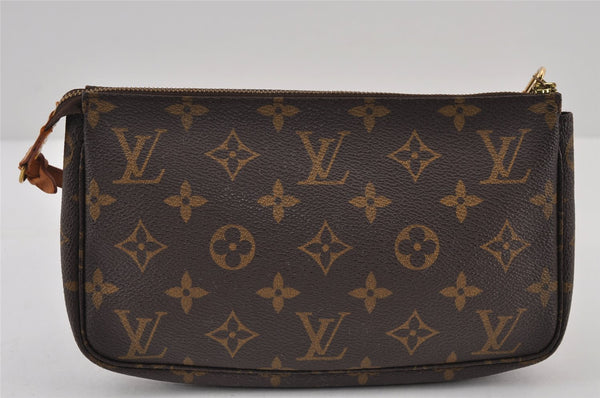Authentic Louis Vuitton Monogram Pochette Accessoires Pouch M51980 LV 0974J