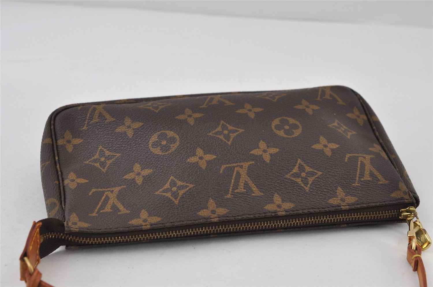 Authentic Louis Vuitton Monogram Pochette Accessoires Pouch M51980 LV 0974J
