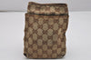 Authentic GUCCI Web Sherry Line Shoulder Bag GG Canvas Leather Brown Junk 0974K