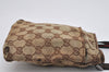 Authentic GUCCI Web Sherry Line Shoulder Bag GG Canvas Leather Brown Junk 0974K