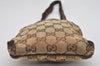 Authentic GUCCI Web Sherry Line Shoulder Bag GG Canvas Leather Brown Junk 0974K