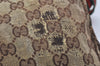 Authentic GUCCI Web Sherry Line Shoulder Bag GG Canvas Leather Brown Junk 0974K