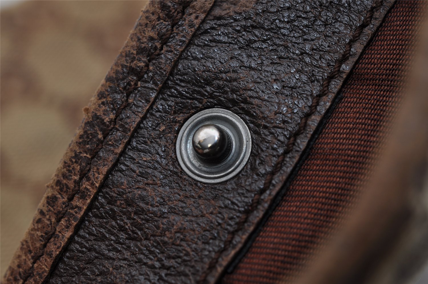 Authentic GUCCI Web Sherry Line Shoulder Bag GG Canvas Leather Brown Junk 0974K