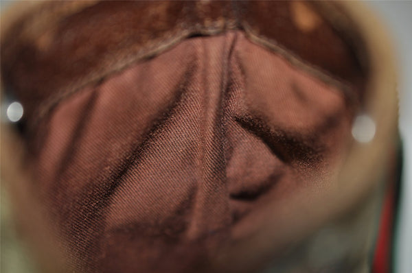 Authentic GUCCI Web Sherry Line Shoulder Bag GG Canvas Leather Brown Junk 0974K