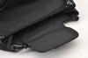 Authentic Christian Dior Maris Pearl Shoulder Tote Bag Nylon Leather Black 0975J