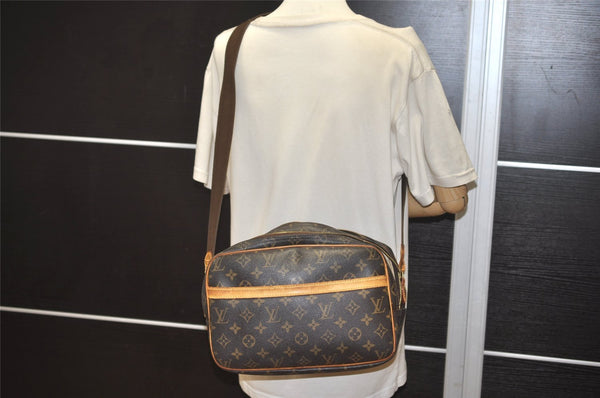 Authentic Louis Vuitton Monogram Reporter PM Shoulder Bag M45254 Junk 0976K