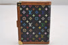 Authentic Louis Vuitton Monogram Multicolor Agenda PM Notebook Cover Black 0977J