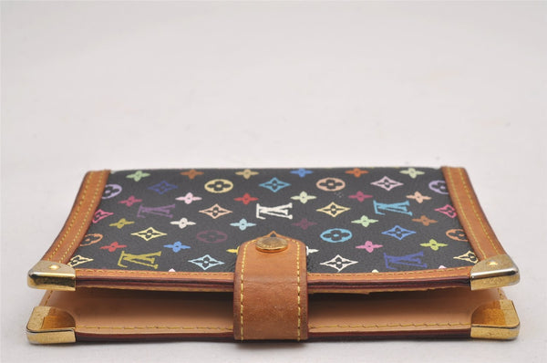 Authentic Louis Vuitton Monogram Multicolor Agenda PM Notebook Cover Black 0977J