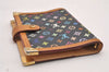 Authentic Louis Vuitton Monogram Multicolor Agenda PM Notebook Cover Black 0977J
